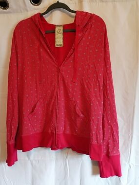 Red Zip-Up Hoodie Sweatshirt  Size 3x